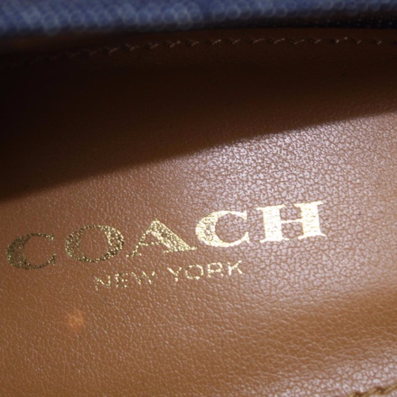 Coach Blaine Dark Wash Denim Peep Toe Wedge - Picture 7 of 7